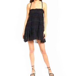 FREE PEOPLE Shailee Crochet Lace Sleeveless Slip Swing Mini dress.